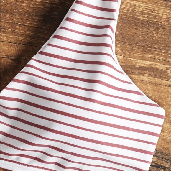 Zaful Stripped High Waisted Bikini Set - Picture 5 of 6